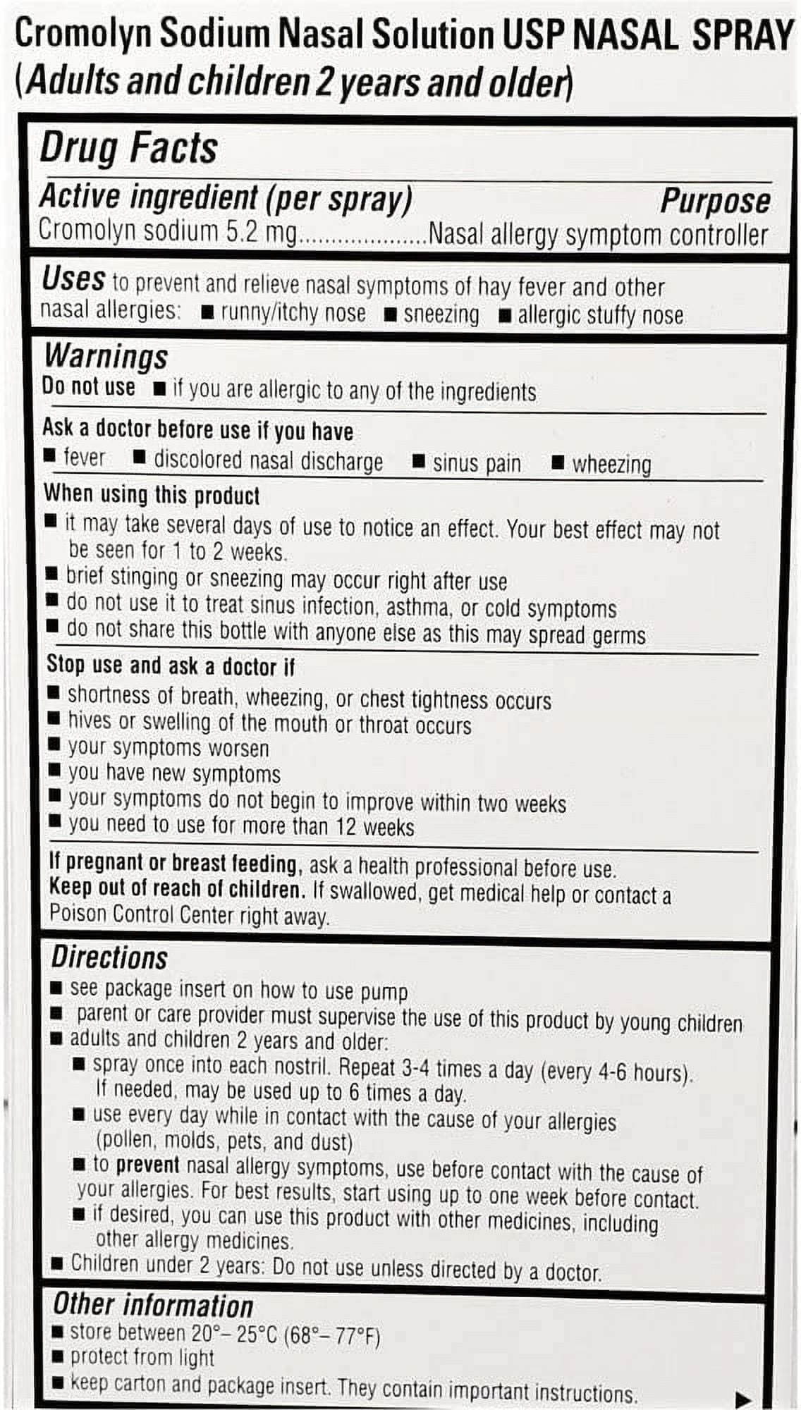 Healthguard Cromolyn Sodium Nasal Solution - .88 oz, Pack of 2