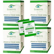 Lumivis Tea Tree Oil Eyelid Wipes - 144 Individually Wrapped Pads for Daily Eye Cleansing and Makeup Removal - Soothe, Cleanse & Revitalize