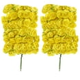 thumbnail image 4 of DINHEAROM 144 Pcs Paper Flowers Decor for Home and Office Yellow Round Petals with Realistic Design, 4 of 8