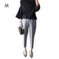 thumbnail image 1 of Pantalones de traje Mujer Primavera Estudiante Pantalón largo informal suelto recto, Gris, M sidaley AP001316-02B, 1 of 7