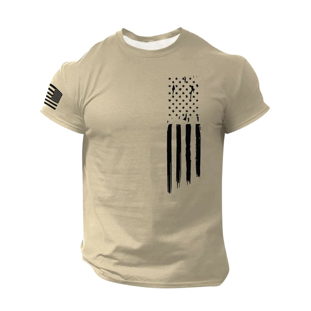 T Shirts Shirts For Men, Men's American Flag T-Shirt Patriotic Tee Short Sleeve Apperal Workout Muscle T Shirts XL