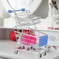 thumbnail image 5 of Mini carrito de compras supermercado de asuntos de mano Modelo de juguete Decoración de la canasta de almacenamiento de tranvía, 5 of 5