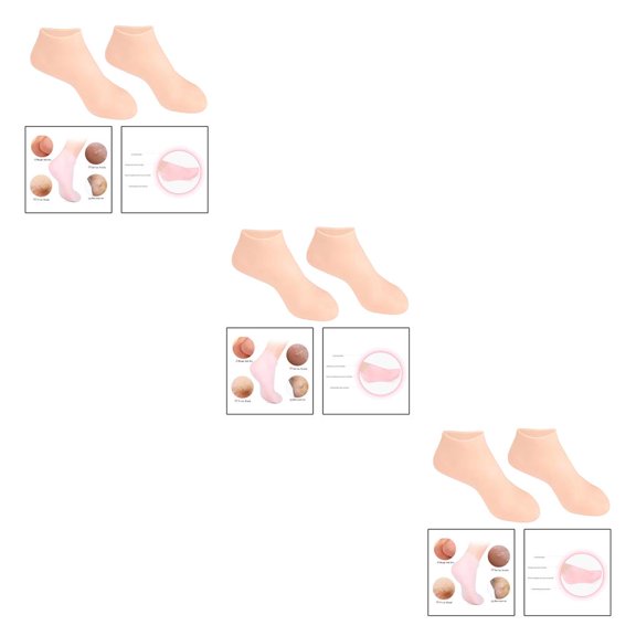 Vogacara Calcetines de gel de silicona Toe Calcetines Protección Cuidado de los pies Protector Skin L Type1