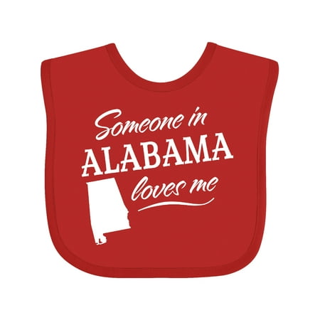 

Inktastic Someone in Alabama Loves Me Gift Baby Boy or Baby Girl Bib