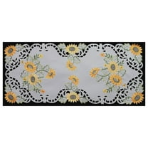 Table Runner 15x34 Embroidered Cutwork Dresser Scarf White 15x34" rectangular