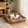 thumbnail image 7 of Linnome Cozy Oxford Cloth Pet Bed Water-Repellent Warm - All-Season Non-Stick Hair Cat Dog Bed with Grip Dots - Waterproof Fabric Pet Cushion for Indoor Small Cats Dogs, 7 of 7