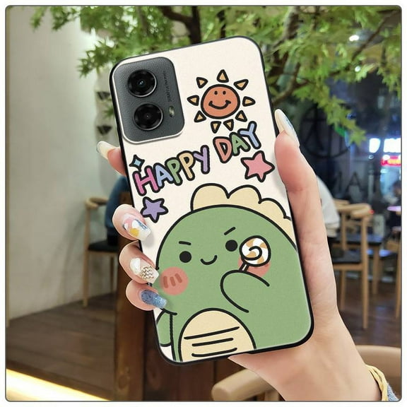 LYM-Phone Case For MOTO G 5G 2024, Anti-dust TPU Dirt-resistant Durable protective Cute Cartoon Fashion Design Silicone Back Cover Waterproof Anti-knock Full wrap Shockproof Soft case