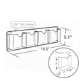 thumbnail image 2 of Four Pocket Tri-Fold Wall Rack. Clear Acrylic Wall Mount Brochure Holder for Tri-Fold Size Pamphlets, Horizontal Alignment. Overall Size: 19.5"W x 5.5"H, 2-Pack, 2 of 2
