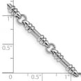 thumbnail image 2 of 14K White Gold 20 inch 3.5mm Hand Polished and Textured Fancy Link with Fancy Lobster Clasp Chain QWLK619-20, 2 of 2