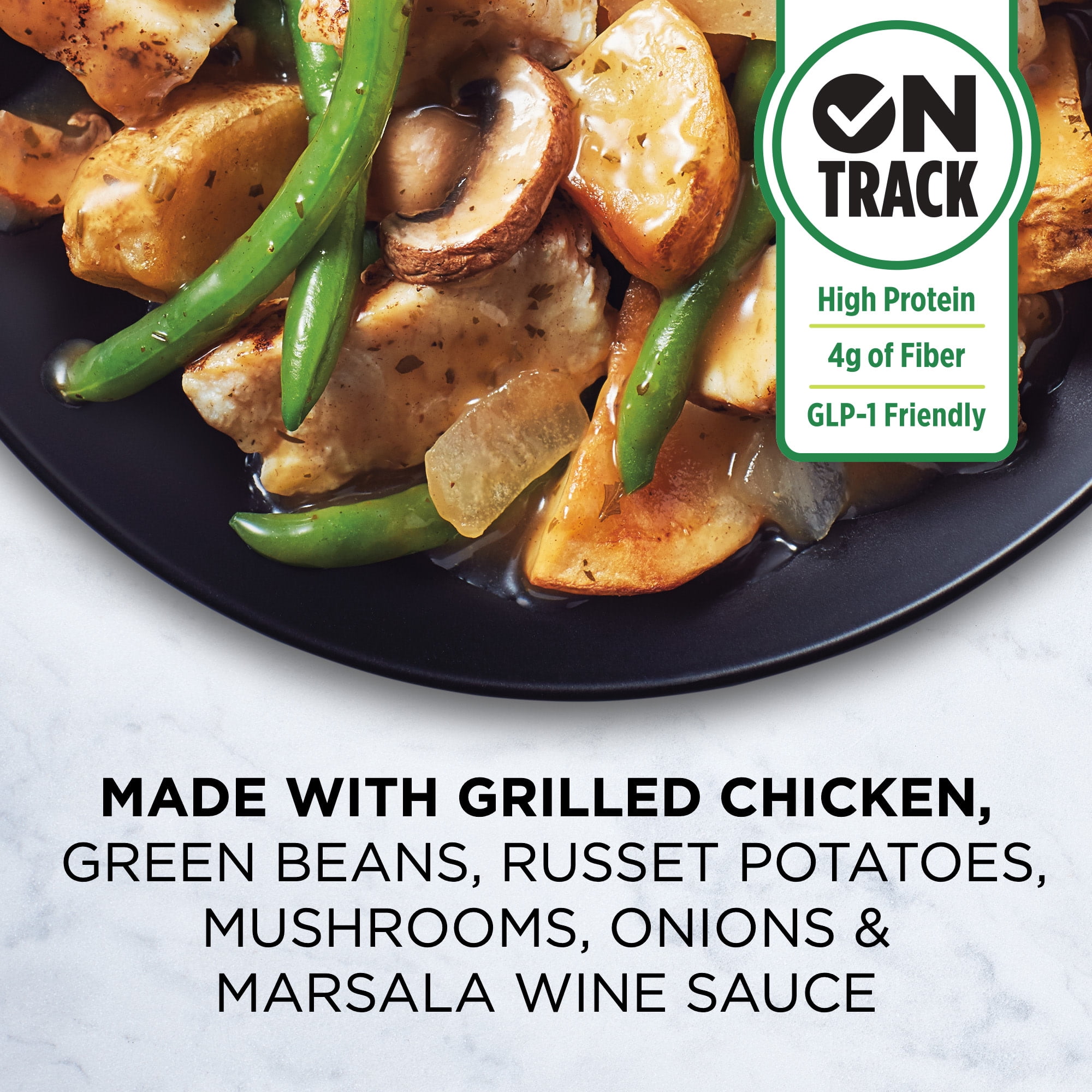 Healthy Choice Simply Steamers Grilled Chicken Marsala, High Protein Frozen Meal, 9.9 oz. Bowl