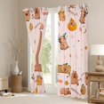 thumbnail image 3 of Erosebridal Monogrammed L Black Out Curtains for Kid, Capybara Lover Curtains Pack of 2 (42x63 Each), 3 of 6