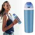 thumbnail image 1 of CRCMURE Bouteille d'Eau en Verre 24 Oz Bleue Isolée en Acier Inoxydable avec Couvercle pour Sports et Voyages Champ de Rêve, 1 of 9