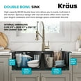 thumbnail image 5 of KRAUS Forteza 33” Drop In / Undermount 60/40 Double Bowl Granite Kitchen Sink in Black, 5 of 8