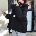 thumbnail image 5 of UPPADA Long Winter Puffer Coat for Women Winter Faux Fur Quilted Jackets with Detachable Hood Maxi Length Zip Up Outerwear,Women Winter Coats Black Black,S, 5 of 5