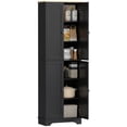 thumbnail image 1 of HOMCOM 72" Tall Pantry Cabinet, Kitchen Pantry Cabinet with 4 Doors, Black, 1 of 10