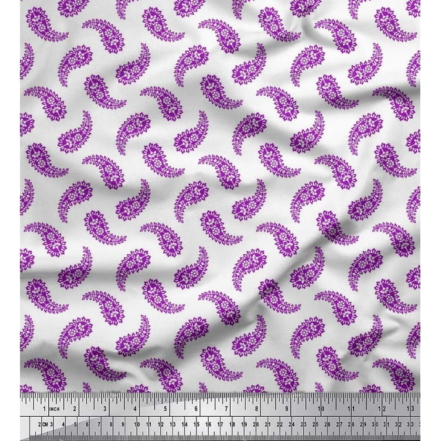 Soimoi Moss Georgette Fabric Floral & Paisley Decor Fabric Printed Yard 42 Inch Wide