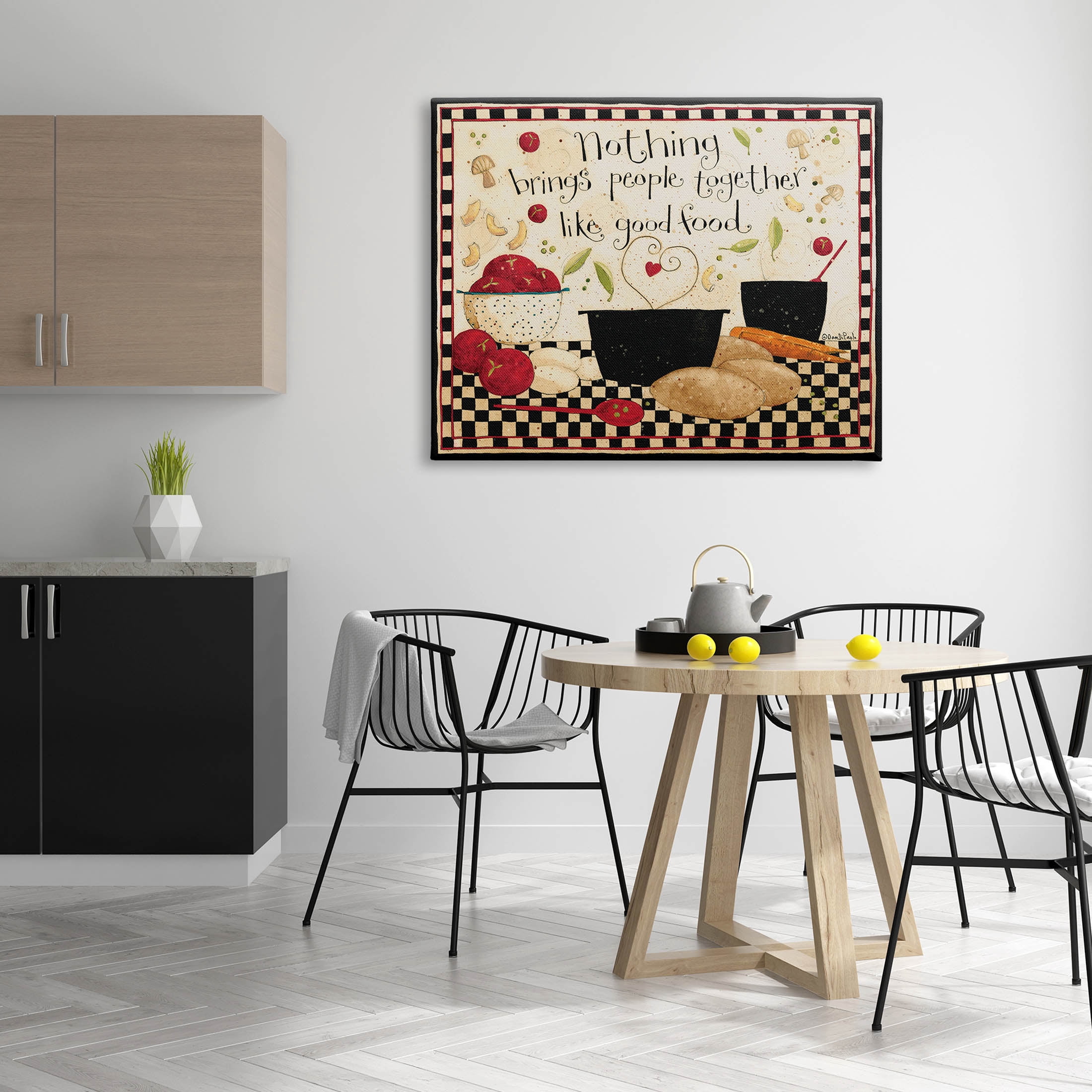 Good Food Brings People Together Phrase Food & Beverage Graphic Art Gallery Wrapped Canvas Print Wall Art