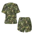 thumbnail image 5 of Picia Green Skulls Pajamas Sets for Women Soft Short-Sleeved Pjs with Lounge Shorts Two Piece Sleepwear-Large, 5 of 9