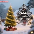 thumbnail image 3 of Stylish Metal Hanging Christmas Tree Wind Spinner - Festive Garden Decor with Colorful Handwritten ' Thank You ' Design, 3 of 7