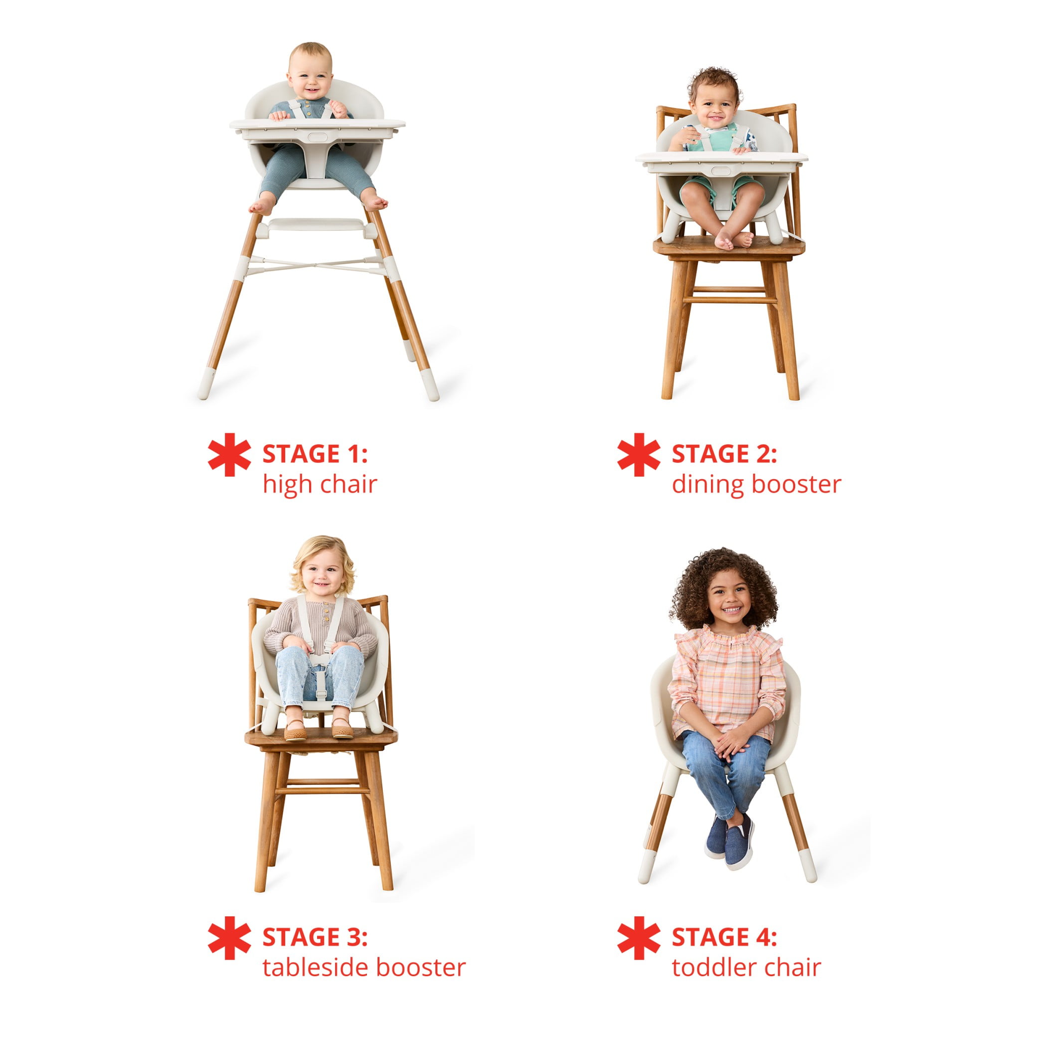 Skip Hop EON 4-in-1 High Chair Oat for Infant and Toddler