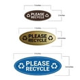thumbnail image 5 of Signs ByLITA Oval Please recycle Sign - Laser-Engraved Lettering | Durable ABS Plastic | Vibrant Colors | Powerful Foam Tape (Red) - Medium, 5 of 7