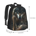 thumbnail image 2 of Balery Wolf With Basketball Backpack for Men and Women - Durable 600D Oxford Cloth -Large Capacity, Water-Resistant School, Travel, and Hiking Bag, 2 of 7