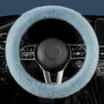 thumbnail image 2 of Fuzzy Winter Steering Wheel Covers for Women, Warm Cute Fluffy Car Wheel Cover for Sedan SUV, Super Soft Furry Auto Plush Car Handle Cover for Cold Weather, 14-15 Inch, Standard Size, 2 of 5
