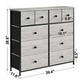 thumbnail image 6 of REAHOME 10 Drawer Steel Frame Bedroom Storage Organizer Dresser, Dark Taupe, 6 of 8