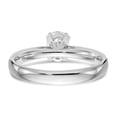 thumbnail image 5 of 14K White Gold mounting Ring Band Only Oval Solitaire Polished Engagement, 5 of 7