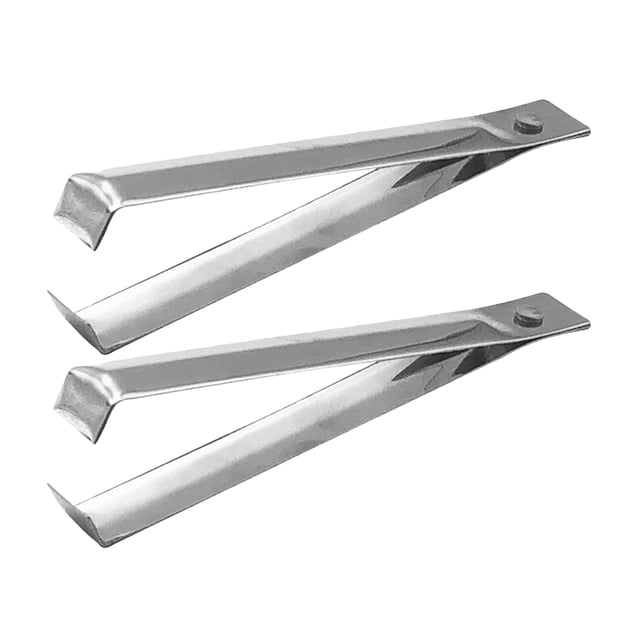 Miangastore Outil de Démaquillage Argent 2 Pcs 4.4x1.2x0.5in