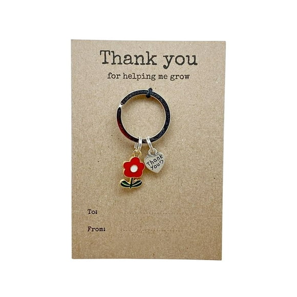 COM1950s Thank You Cards, Thank You Gifts, Thank You for Helping Me Keyrings Creatives Flower Keyring, Gift Card Thank You, Thank You Teacher Gifts, Teacher Thank You Card, Cute Thank You Cards