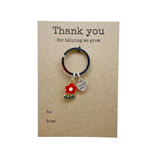 Thank You Cards Thank You for Helping Me Keyrings Creatives Flower Keyring Thank You Gifts