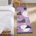 thumbnail image 3 of Yayeee Hallway Runner Rug 2'x6' Non Slip Machine Washable with Rubber Backing, Purple Halloween Pattern, 3 of 8