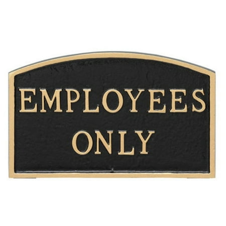 Montague Metal Products Employees Only Arched Wall Plaque