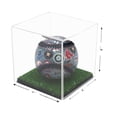 thumbnail image 2 of Versatile Deluxe Clear Acrylic Display Case - Small Square Box with Turf Bottom 4" x 4" x 4" (A057-TB), 2 of 7