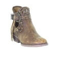thumbnail image 2 of Circle G by Corral Womens Leopard Fringe Pull On Round Toe Cowboy  Ankle Bo, 2 of 5