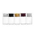 10ml Mini Transparent Glass Bottles with Hanging Ring Aluminium Lids