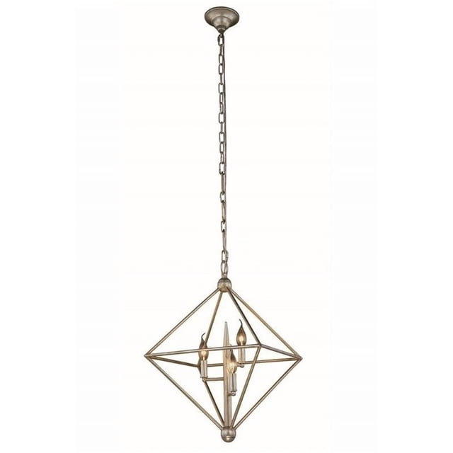 Elegant Lighting 1495D22SL Nora Collection Pendant Lamp D22" H24" 3-Light