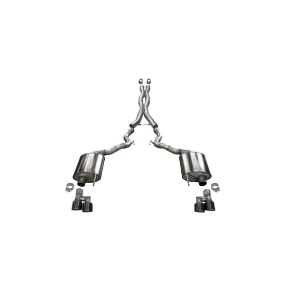 Corsa Performance 21048BLK Xtreme Cat-Back Exhaust System Fits 19-20 Mustang Fits select: 2018-2019,2021-2023 FORD MUSTANG GT