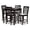 Gray, variant on Bowery Hill Contemporary 5-Piece Wood Pub Set in Sand and Espresso