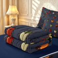 thumbnail image 6 of Erosebridal Cute Beetles Zipper Queen Comforter Set with Fitted Sheet and 2 Pillowcases,Vintage Nature Wildlife Theme Zipper Bedding Set,Navy Red,Navy Blue Reversible,4pcs, 6 of 8