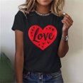 thumbnail image 2 of VKOYWKM Valentines Day T Shirts for Women Heart Graphic Tees Spring Short Sleeve T Shirts Romantic Valentine's Day Party Tshirts, 2 of 6