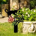 thumbnail image 5 of Memorial Grave Markers Heart Memorial Plaque Stake Sympathy Grave Markers Cemetery Rose Garden Stake Memorial Metal Grave Stake Decoration for Mom Dad Cemetery Outdoors Yard Garden, 5 of 6
