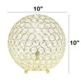 thumbnail image 2 of Metal Sphere Table Lamp - 10" Round Orb Light for Living Room, Bedroom Decor - Gold Finish, 2 of 10