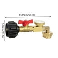 thumbnail image 3 of QCC1 Propane Tank Adapter with Gauge - 1 lb to 20 lb Solid Brass Elbow Adapter for Camping, Grills, and Outdoor Heating, 3 of 9
