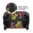thumbnail image 2 of Kdxio Psychedelic Faces Colorful Pattern Luggage Cover for Travel,Elastic and Durable,Fits 18-32 Inch,Anti-Scratch Suitcase Protector-No luggage included, 2 of 5
