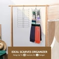 thumbnail image 2 of Scarf Organizer Scarf Hanger for Closet, 2 Pack Rotatable Sturdy Hijab Holder Holds 40 Scarves, Space Saving Closet Organizers and Storage, Black, 2 of 6
