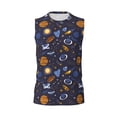 thumbnail image 6 of Lsque Galaxy Print Men's Cotton Blend Sleeveless Muscle Shirts (S-3XL)- Moisture Wicking, Odor Protection, UPF 30+,3X-Large, 6 of 8