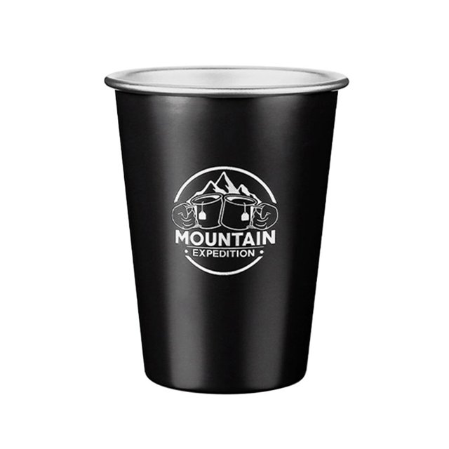 Taza de camping de acero inoxidable para viajes al aire libre, café, cerveza, bebidas, tazas (barro) Tmvgtek excursión de campamento
