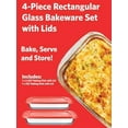 thumbnail image 2 of EUROSTAR GB233RD 4 Piece Rectangular Glass Bakeware Set with Lids, 2 of 2